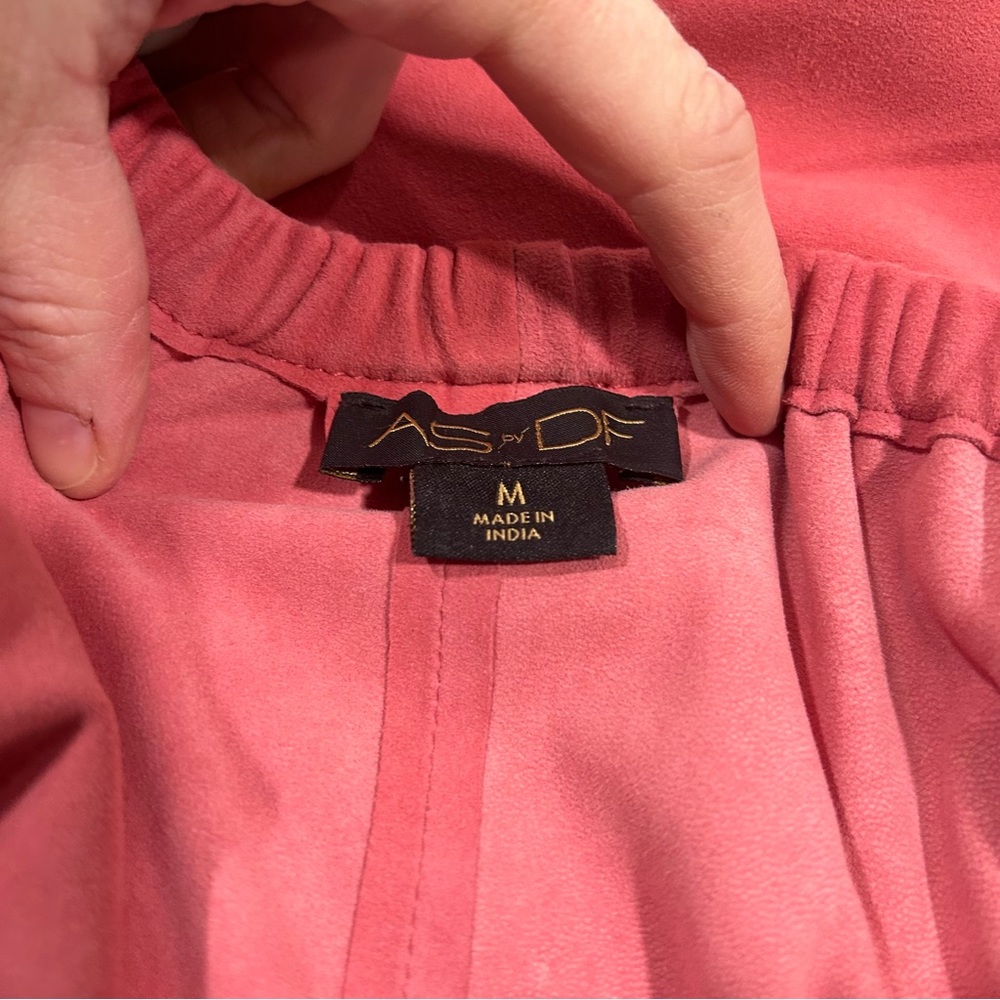 AS by DF Pink Leather Strapless Top Size : Medium - Picture 8 of 10